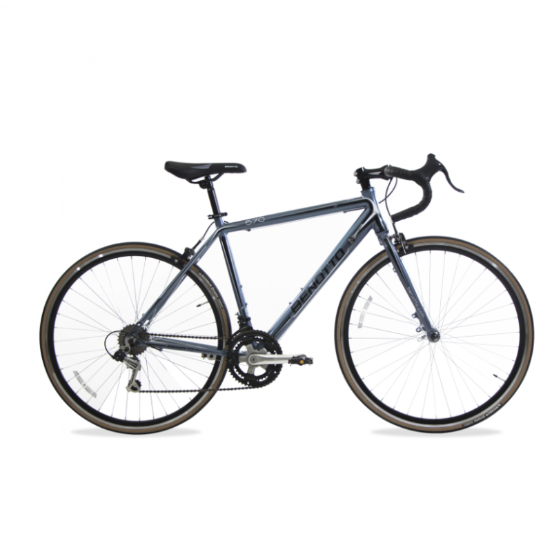 Bicicleta BENOTTO Ruta 570 R700 14V. Shimano TY18 Frenos Carrera Aluminio Gris Azulado Talla:54