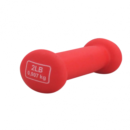 Mancuerna de Mano con Neopreno 2 lbs./907 g. Rojo STINGRAY FITNESS SFMAN-2LB