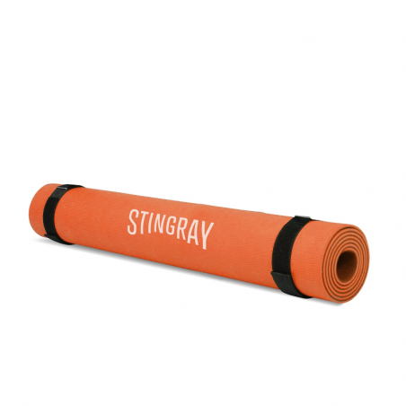 Tapete Yoga STINGRAY FITNESS 3mm 173x61cm con Correa Naranja SFTAP-3MM-CB-O