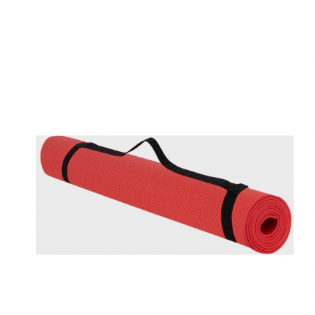 Tapete Yoga STINGRAY FITNESS 3mm 173x61cm con Correa Rojo SFTAP-3MM-CB-R