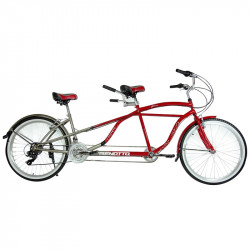 Bicicleta BENOTTO City TANDEM FOR 2 R26 21V. Shimano Frenos ”V” Acero Rojo/Plata Talla:UN