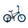 Bicicleta BENOTTO Cross AGRESSOR R16 1V. Niño Frenos ”V” Ruedas Laterales Acero Negro/Gris/Azul Talla:UN