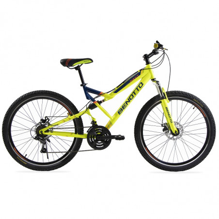 Bicicleta BENOTTO Montaña NAVY R27.5 21V  Amarillo Neon/Azul Brillante