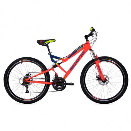 Bicicleta BENOTTO Montaña NAVY R27.5 21V.  Naranja Neon/Azul Brillante