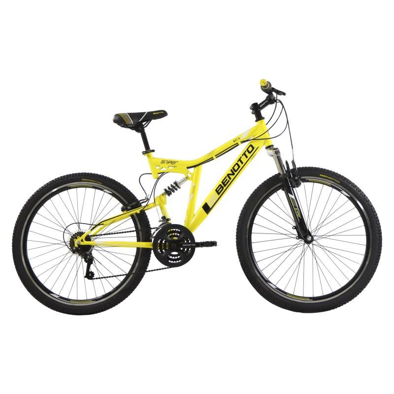 Bicicleta BENOTTO Montaña SNIPER R27.5 21V. Hombre DS Frenos ”V” Acero Amarillo/Negro