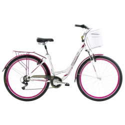 Bicicleta  City COSENZA R700C 7V. Mujer FS Shimano Frenos ”V” Aluminio BlancoTalla:UN