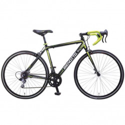 Bicicleta Ruta 570 R700 14V. Shimano TY18 Frenos Carrera Aluminio Negro/Amarillo Neon Talla:51