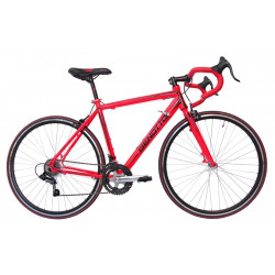 Bicicleta Ruta 570 R700 14V. Shimano TY18 Frenos Carrera Aluminio Rojo Neon Talla:51