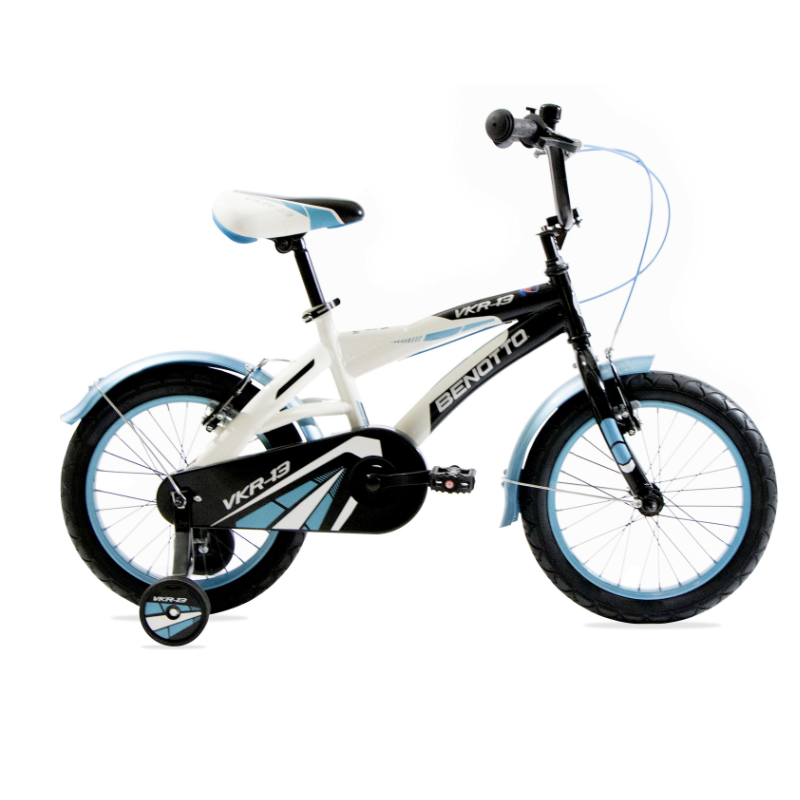 Bicicleta BENOTTO Cross VKR-13 R16 1V. Niño Frenos ”V” Acero Azul/Negro/Blanco Talla:UN