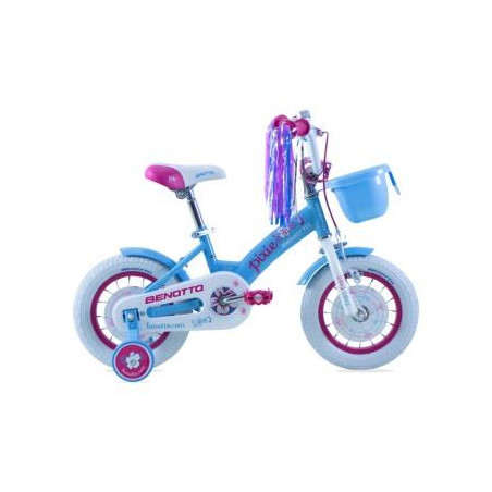 Bicicleta BENOTTO Infantil PIXIE R12 1V. Niña Frenos Caliper/Contrapedal Acero Azul Claro/Blanco Talla:UN