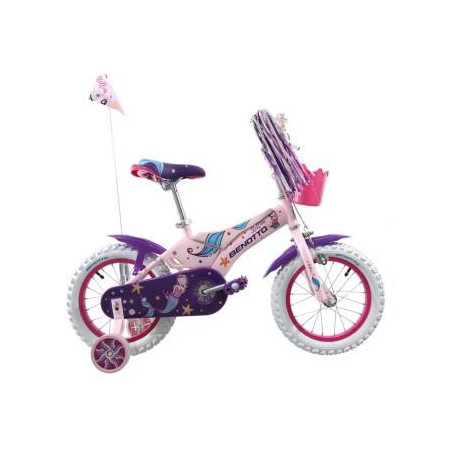 Bicicleta BENOTTO Infantil STELLINA R14 1V. Niña Frenos Caliper/Contrapedal  Acero Rosa Claro Talla:UN