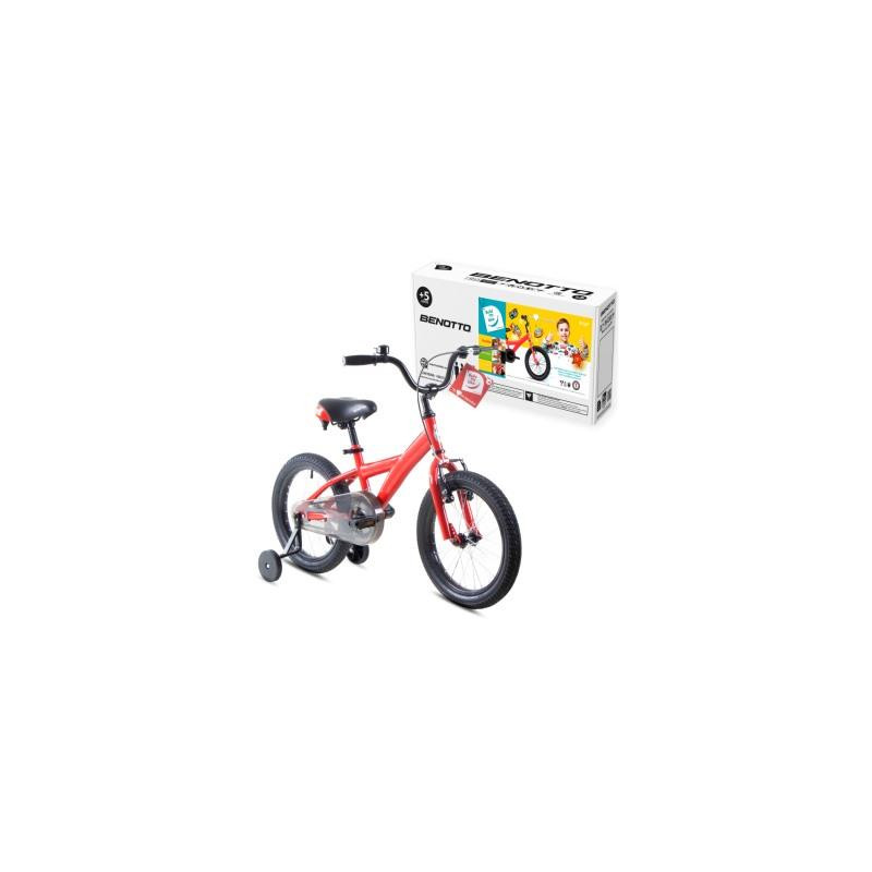 Bicicleta BENOTTO Cross BUILD MY BIKE R16 1V. Niño Frenos ”V”/Contrapedal Acero Rojo Talla:UN