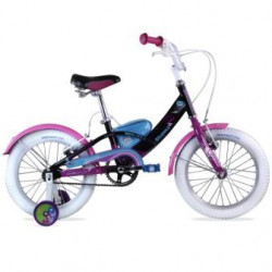 Bicicleta BENOTTO City BRIANNA R16 1V. Niña Frenos ”V” Ruedas Laterales Acero Negro/Rosa Talla:UN