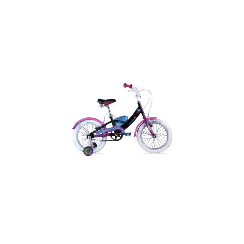 Bicicleta BENOTTO City BRIANNA R16 1V. Niña Frenos ”V” Ruedas Laterales Acero Negro/Rosa Talla:UN