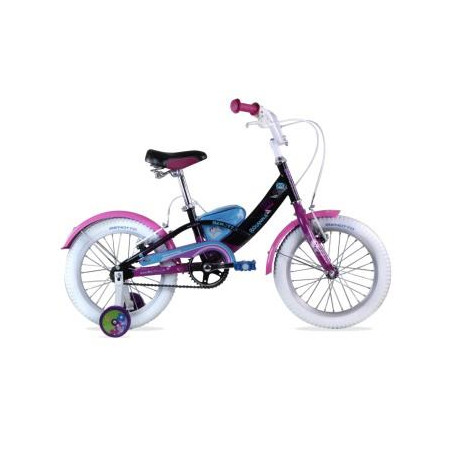 Bicicleta BENOTTO City BRIANNA R16 1V. Niña Frenos ”V” Ruedas Laterales Acero Negro/Rosa Talla:UN