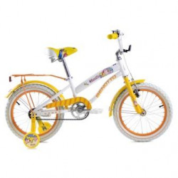 Bicicleta BENOTTO City GISELLE R16 1V. Niña Frenos Contrapedal Ruedas Laterales Acero Blanco/Amarillo Talla:UN