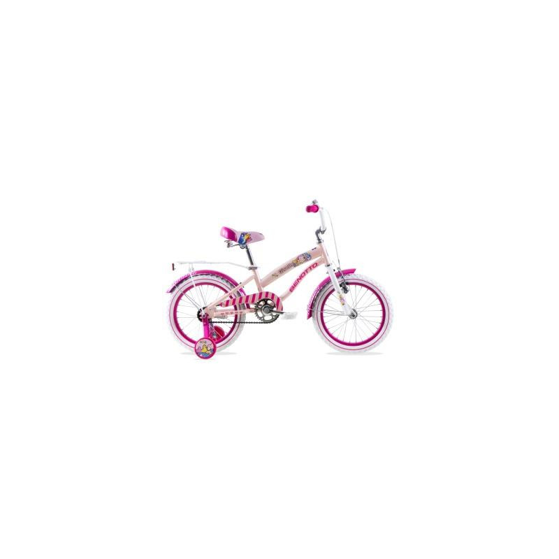 Bicicleta BENOTTO City GISELLE R16 1V. Niña Frenos Contrapedal Ruedas Laterales Acero Rosa/Blanco Talla:UN