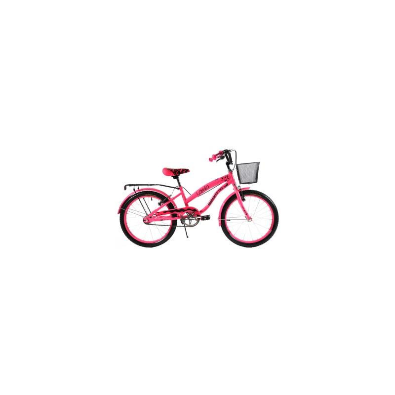 Bicicleta BENOTTO City LAYLA R20 1V. Niña Frenos ”V” con Porta Bulto Acero Rosa Neon Talla:UN