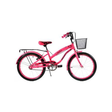 Bicicleta BENOTTO City LAYLA R20 1V. Niña Frenos ”V” con Porta Bulto Acero Rosa Neon Talla:UN