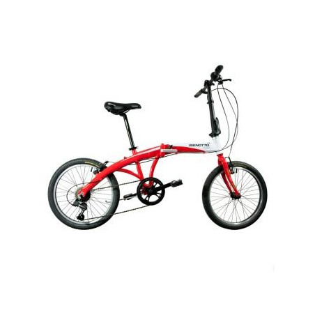 Bicicleta BENOTTO Plegable UTOPIA R20 7V. Shimano Frenos ”V” Aluminio Rojo Talla:UN