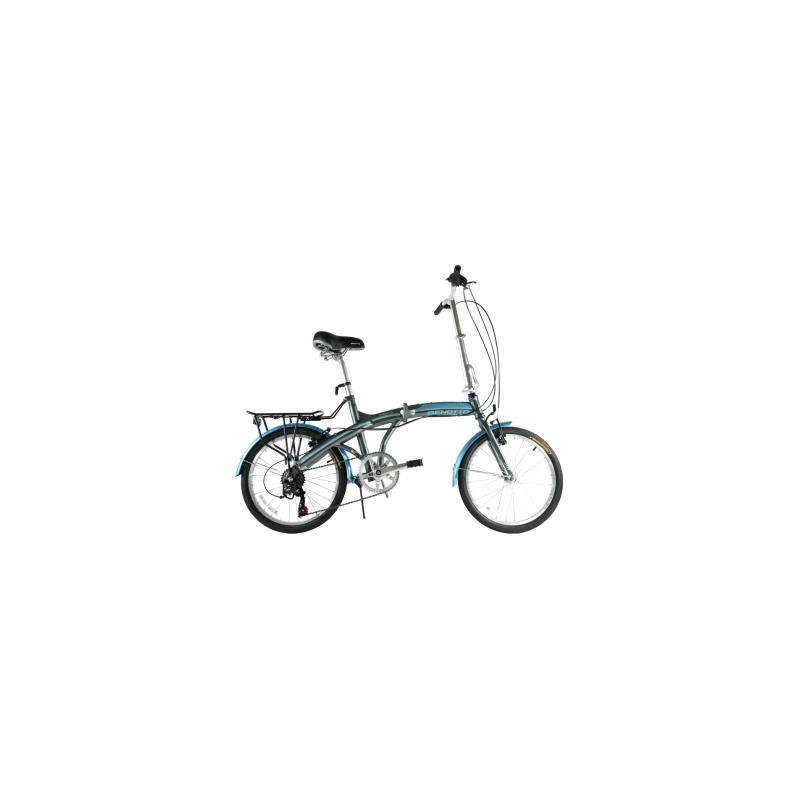 Bicicleta BENOTTO Plegable VANCOUVER R20 7V. Frenos ”V” Acero Gris/Azul Claro Talla:UN