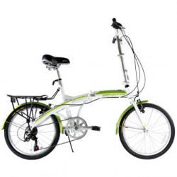 Bicicleta BENOTTO Plegable VANCOUVER R20 7V. Frenos ”V” Acero Blanco/Verde Talla:UN