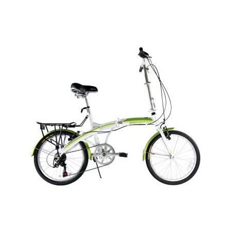 Bicicleta BENOTTO Plegable VANCOUVER R20 7V. Frenos ”V” Acero Blanco/Verde Talla:UN