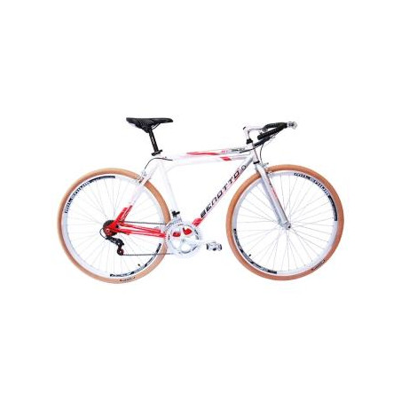 Bicicleta BENOTTO Turismo ST-7500 R28 12V. Hombre Frenos Horquilla, Aluminio Rojo/Blanco/Plata Talla:UN