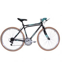 Bicicleta BENOTTO Turismo SUPER TURISMO R28 12V. Hombre Shimano, Freno Horquilla, Acero Negro/Aqua Talla:UN