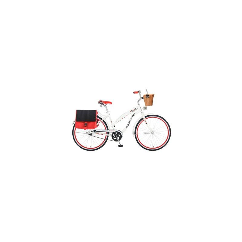 Bicicleta BENOTTO City ALOHA R26 1V. Mujer Frenos Contrapedal Aluminio Blanco Talla:UN