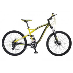 Bicicleta BENOTTO Montaña DS-800 R27.5 24V. DS Shimano Altus Frenos Doble Disco Mecanico Aluminio Negro/Amarillo Talla:SM