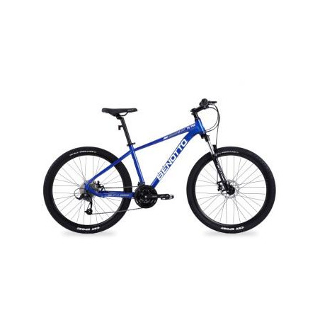 Bicicleta BENOTTO Montaña FS-750 R27.5 24V. FS Frenos Doble Disco Mecanico Aluminio Azul Medio/Gris Oscuro Talla:UN