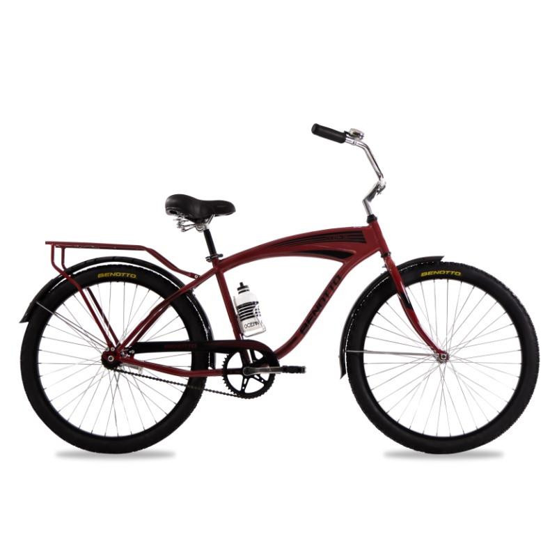 Bicicleta BENOTTO City OCEAN DR R26 1V. Hombre Frenos Contrapedal Acero Vino Talla:UN