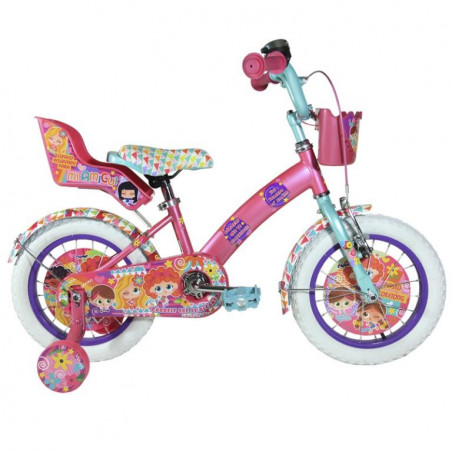 Bicicleta DISTROLLER City CHAMOY R14 1V. Niña Frenos Contrapedal Ruedas Laterales-Salpicaderas-Timbre-Porta Muñeca Acero