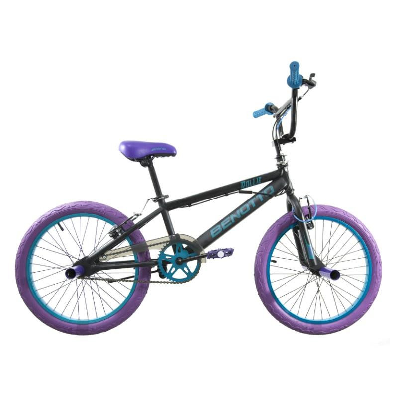 Bicicleta BENOTTO FreeStyle ROLLIE R20 1V. Niño Frenos ”V” Acero Negro/Aqua Talla:UN