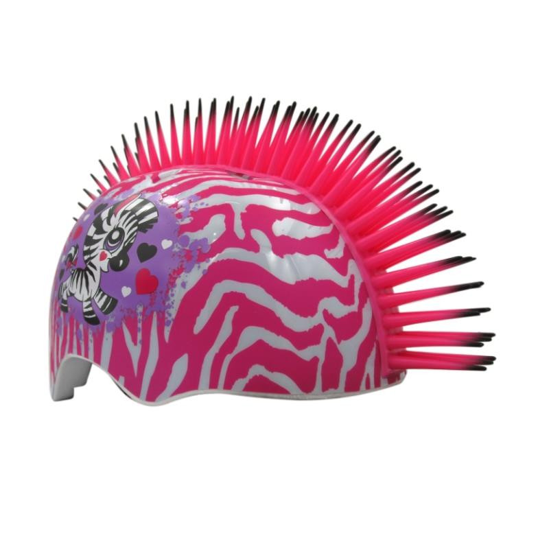 Casco C-PREME Zebra Mohawk Talla:5+ Blanco/Rosa