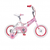 Bicicleta LYNX Infantil R12 1V. Niña Frenos ”V” Ruedas Laterales Acero Rosa Pastel/Blanco Talla:UN