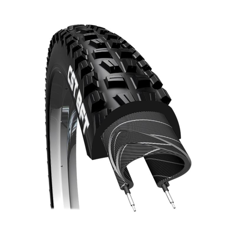 Llanta CST 27.5X2.40 (61-584) Montaña BFT 60TPI C1752 Doblable Tubeless Ready EPS Negro