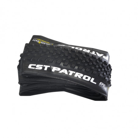 Llanta CST 29X2.10 (54-622) Montaña PATROL 60TPI C1846 Doblable EPS Tubeless Ready Negro