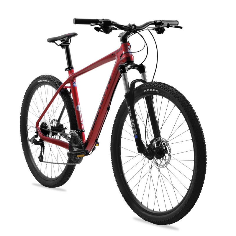 Bicicleta BENOTTO Montaña KUTANG CARBON FIBER R29 3x8 Shimano Frenos Doble Disco Hidraulico Carbon Rojo/Negro Talla:SS