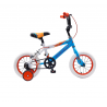 Bicicleta WOLF Infantil R12 1V. Niño Frenos ”V” Ruedas Laterales Acero Azul/Blanco Talla:UN