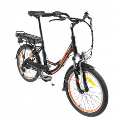 Bicicleta BENOTTO City E-Bike R20 7V. FS Aluminio Negro/Naranja Talla:UN