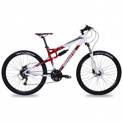 Bicicleta BENOTTO Montaña DS-900 R27.5 27V. Hombre Shimano Altus Frenos Doble Disco Hidraulico Aluminio Rojo/Blanco Talla:SM