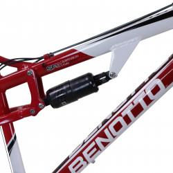 Bicicleta BENOTTO Montaña DS-900 R27.5 27V. Hombre Shimano Altus Frenos Doble Disco Hidraulico Aluminio Rojo/Blanco Talla:SM