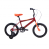 Bicicleta WOLF Cross R16 1V. Niño Frenos ”V” Ruedas Laterales Acero Guinda/Naranja Talla:UN