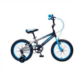 Bicicleta BENOTTO Cross AGRESSOR R16 1V. Niño Frenos ”V” Ruedas Laterales Acero Negro/Gris/Azul Talla:UN