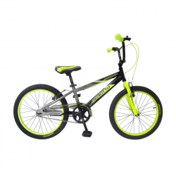 Bicicleta BENOTTO Cross AGRESSOR R20 1V. Niño Frenos ”V” Acero Negro/Gris/Amarillo Neon Talla:UN