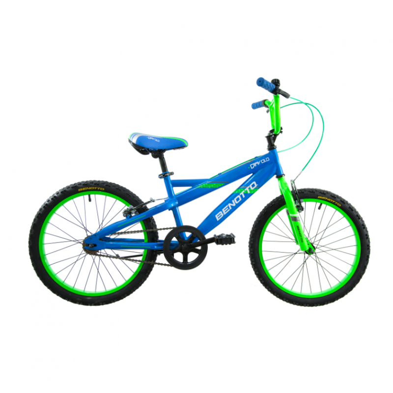 Bicicleta BENOTTO Cross DIAVOLO R20 1V. Niño Frenos ”V” Acero Azul/Verde Neon Talla:UN