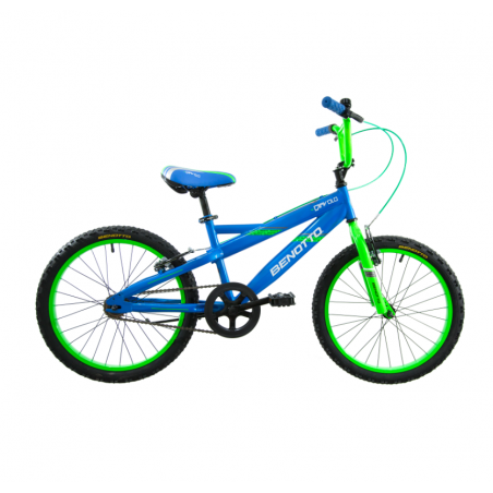 Bicicleta BENOTTO Cross DIAVOLO R20 1V. Niño Frenos ”V” Acero Azul/Verde Neon Talla:UN