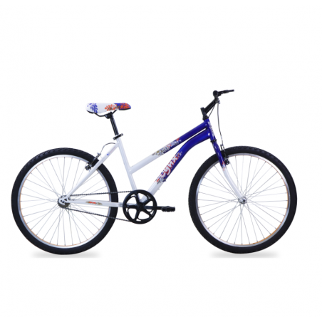 Bicicleta LYNX Montaña R26 1V. Mujer Frenos ”V” Acero Azul Oscuro/Blanco Talla:UN